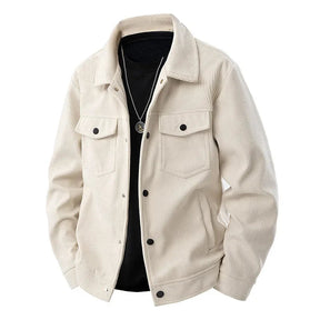 Veste d'Automne pour Hommes - Style Classique en Velours Côtelé