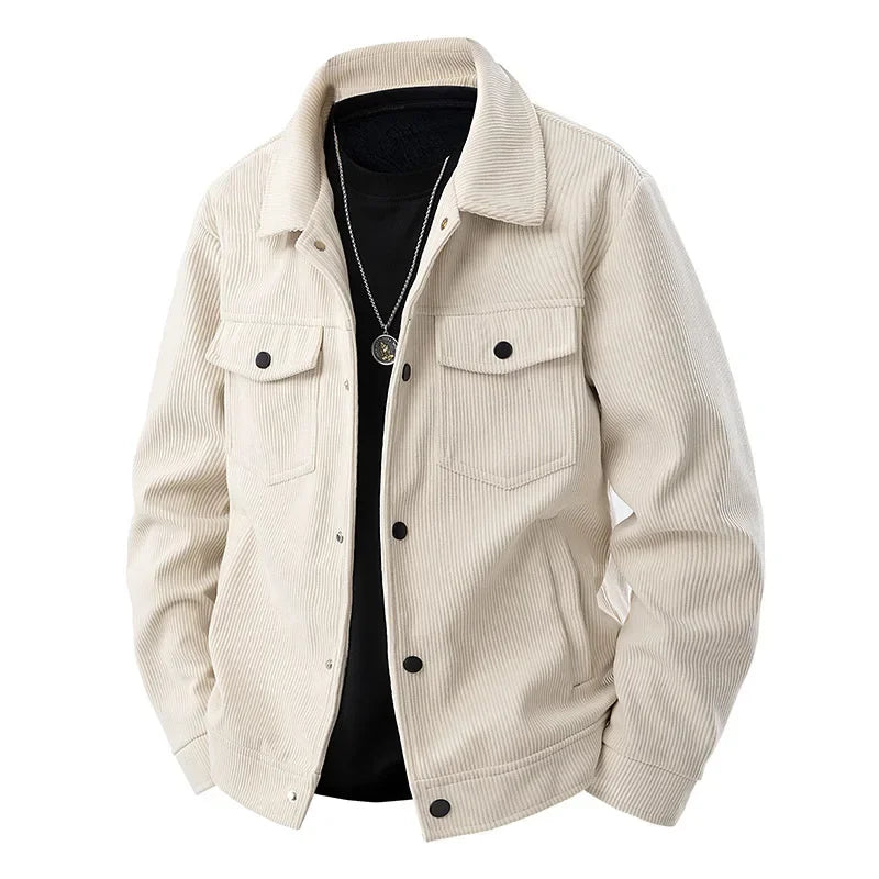 Veste d'Automne pour Hommes - Style Classique en Velours Côtelé