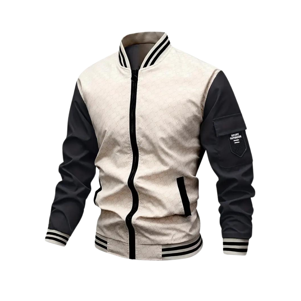 Veste Bomber Bicolore pour Hommes - Style Sportif et Confort Optimal