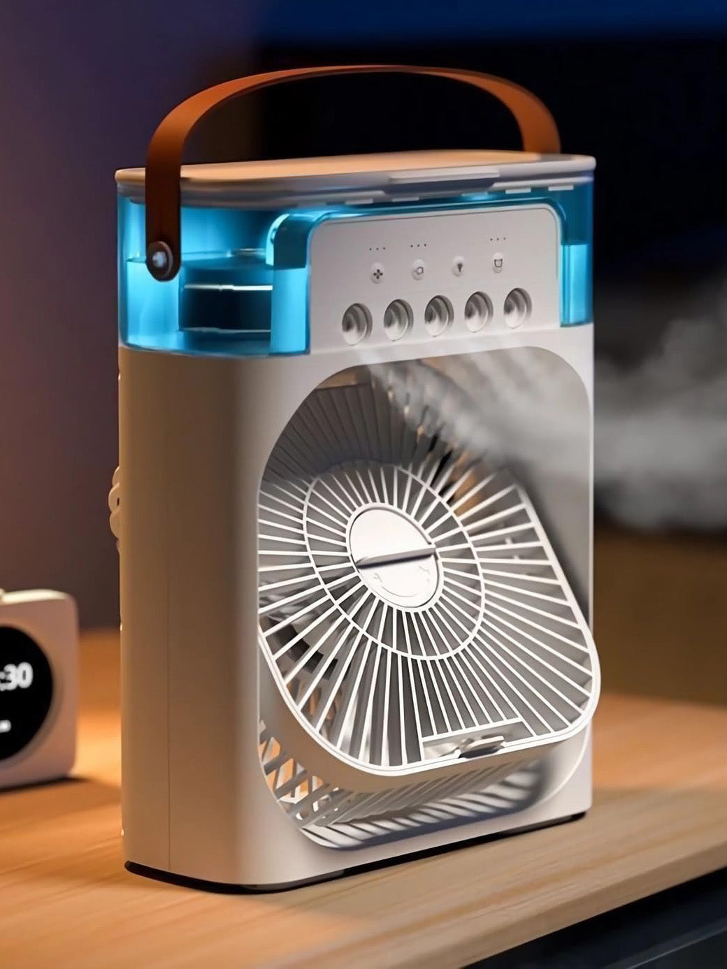 Ventilateur de Brume Glacée Portable - Refroidissement Rapide et Silencieux