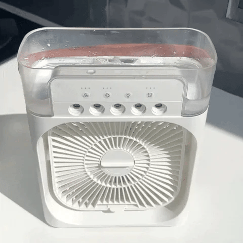 Ventilateur de Brume Glacée Portable - Refroidissement Rapide et Silencieux