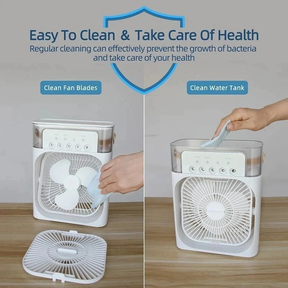 Ventilateur de Brume Glacée Portable - Refroidissement Rapide et Silencieux