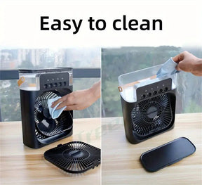 Ventilateur de Brume Glacée Portable - Refroidissement Rapide et Silencieux