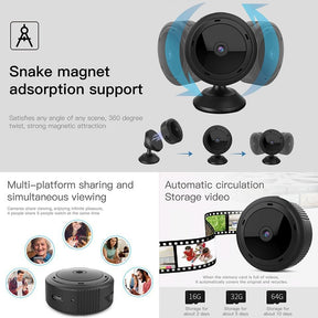 Caméra de Surveillance WiFi 1080P - Vision Nocturne et Détection de Mouvement