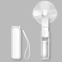 Ventilateur Portable Rechargeable - 3 Vitesses, Pliable et Powerbank
