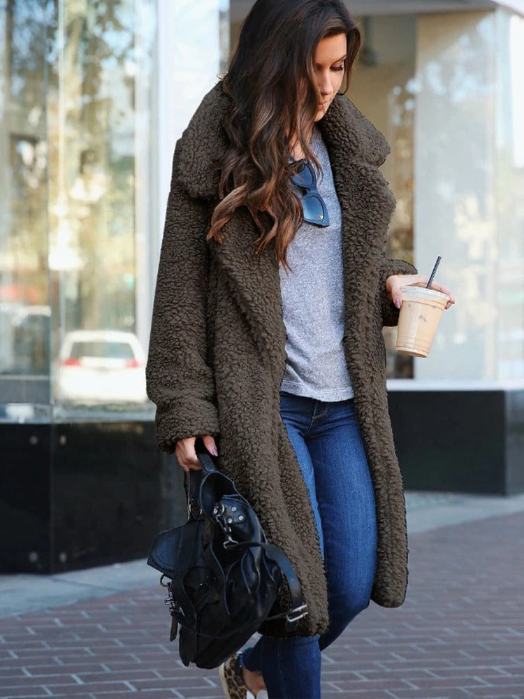 Manteau Teddy Oversized Femme - Confort Douillet et Style Moderne