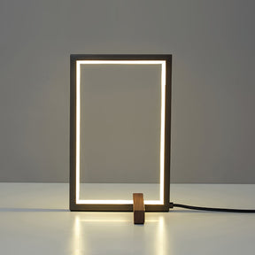 Lampe de Table en Cuivre et Noyer - Design Élégant et Éclairage Doux