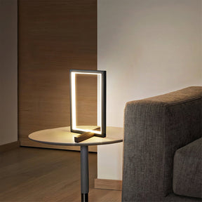 Lampe de Table en Cuivre et Noyer - Design Élégant et Éclairage Doux