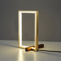 Lampe de Table en Cuivre et Noyer - Design Élégant et Éclairage Doux
