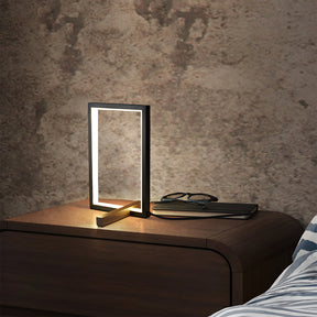 Lampe de Table en Cuivre et Noyer - Design Élégant et Éclairage Doux