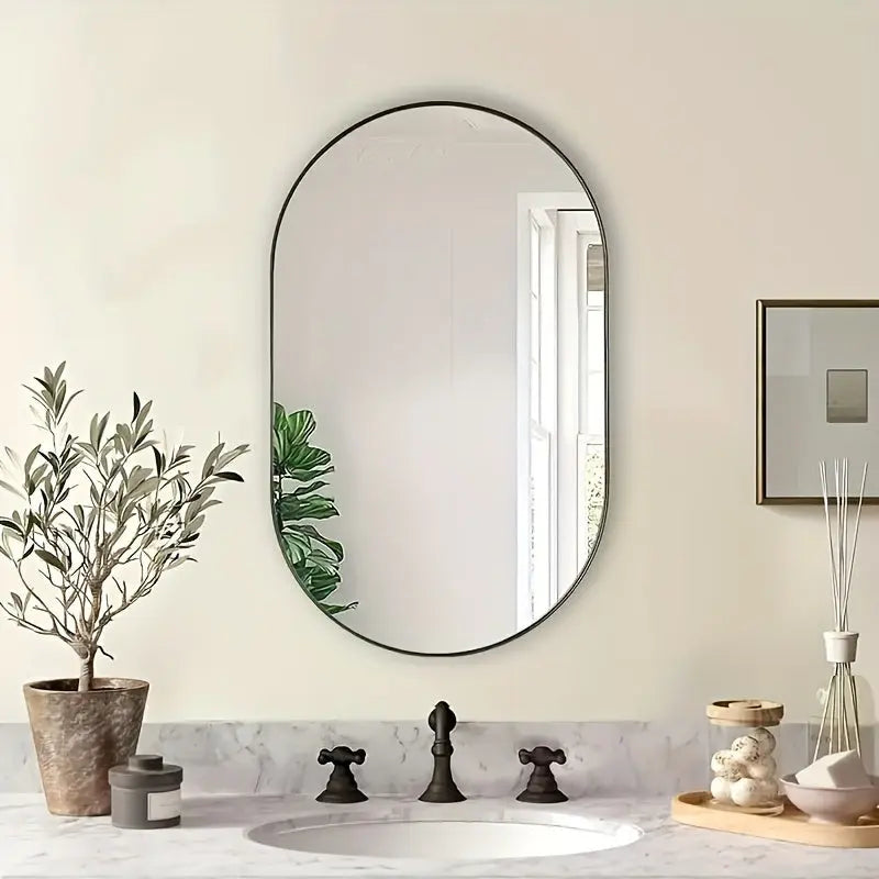Miroir Ovale Élégant pour Décoration - Design Intemporel et Sophistiqué