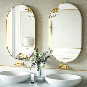 Miroir Ovale Élégant pour Décoration - Design Intemporel et Sophistiqué