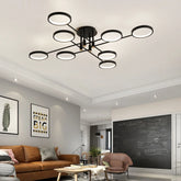 Lustre LED Moderne Économe en Énergie - Design Contemporain et Suspension Réglable
