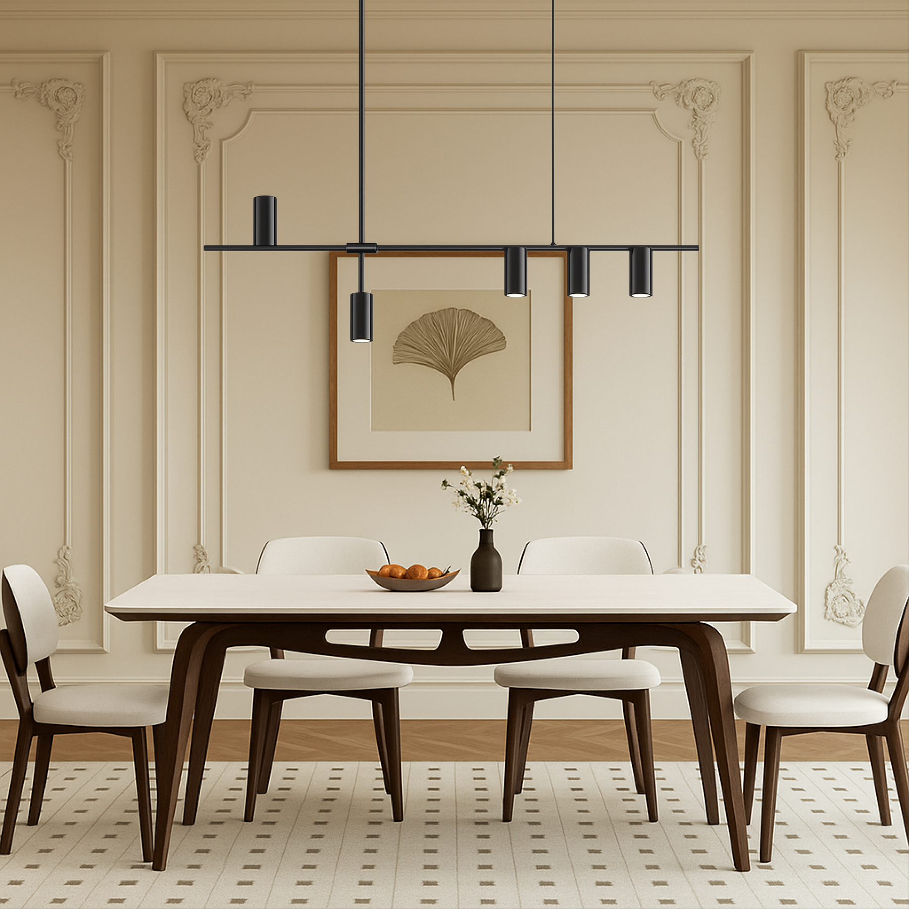 Lampe de Plafond Minimaliste Noire - Éclairage Élégant et Dimmable