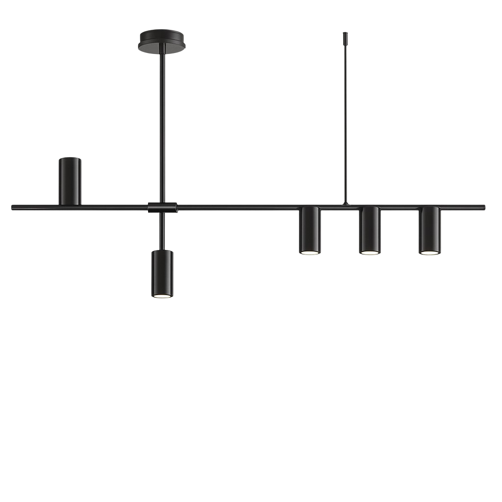 Lampe de Plafond Minimaliste Noire - Éclairage Élégant et Dimmable