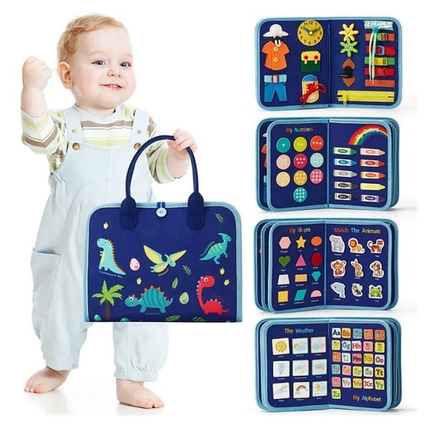 Livre Éducatif Montessori pour Enfants - Outil d'Apprentissage Interactif en Feutre