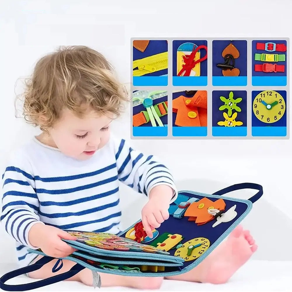 Livre Éducatif Montessori pour Enfants - Outil d'Apprentissage Interactif en Feutre