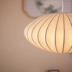 Luminaire Suspendu Japandi Moderne - Éclairage Doux et Ambiant en Soie