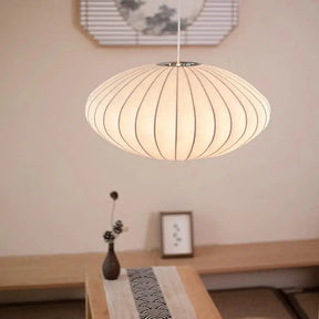 Luminaire Suspendu Japandi Moderne - Éclairage Doux et Ambiant en Soie
