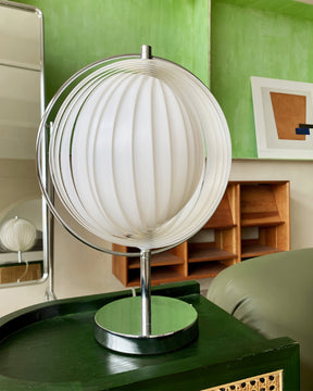 Lampe de Bureau Chrome Élégante - Design Rotatif et Ambiance Raffinée