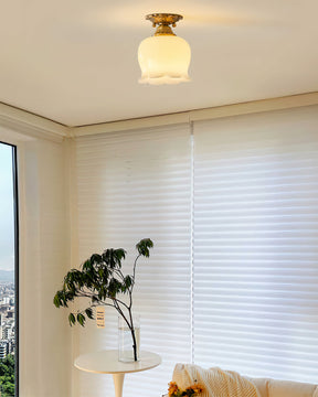 Éclairage de Plafond en Résine - Ambiance Chaleureuse et Élégante
