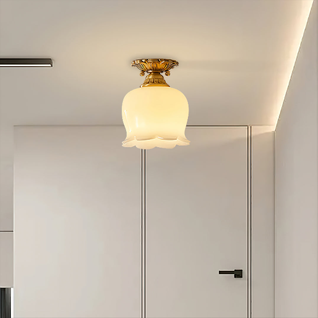 Éclairage de Plafond en Résine - Ambiance Chaleureuse et Élégante