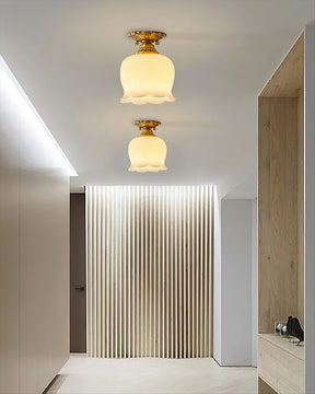 Éclairage de Plafond en Résine - Ambiance Chaleureuse et Élégante