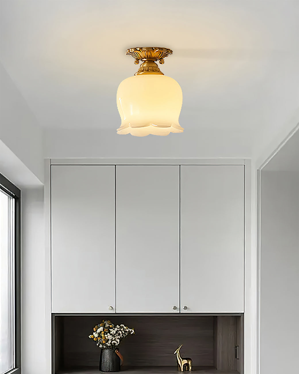 Éclairage de Plafond en Résine - Ambiance Chaleureuse et Élégante