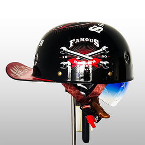 Casque de Moto Baseball Certifié - Style Élégant et Sécurité Optimale