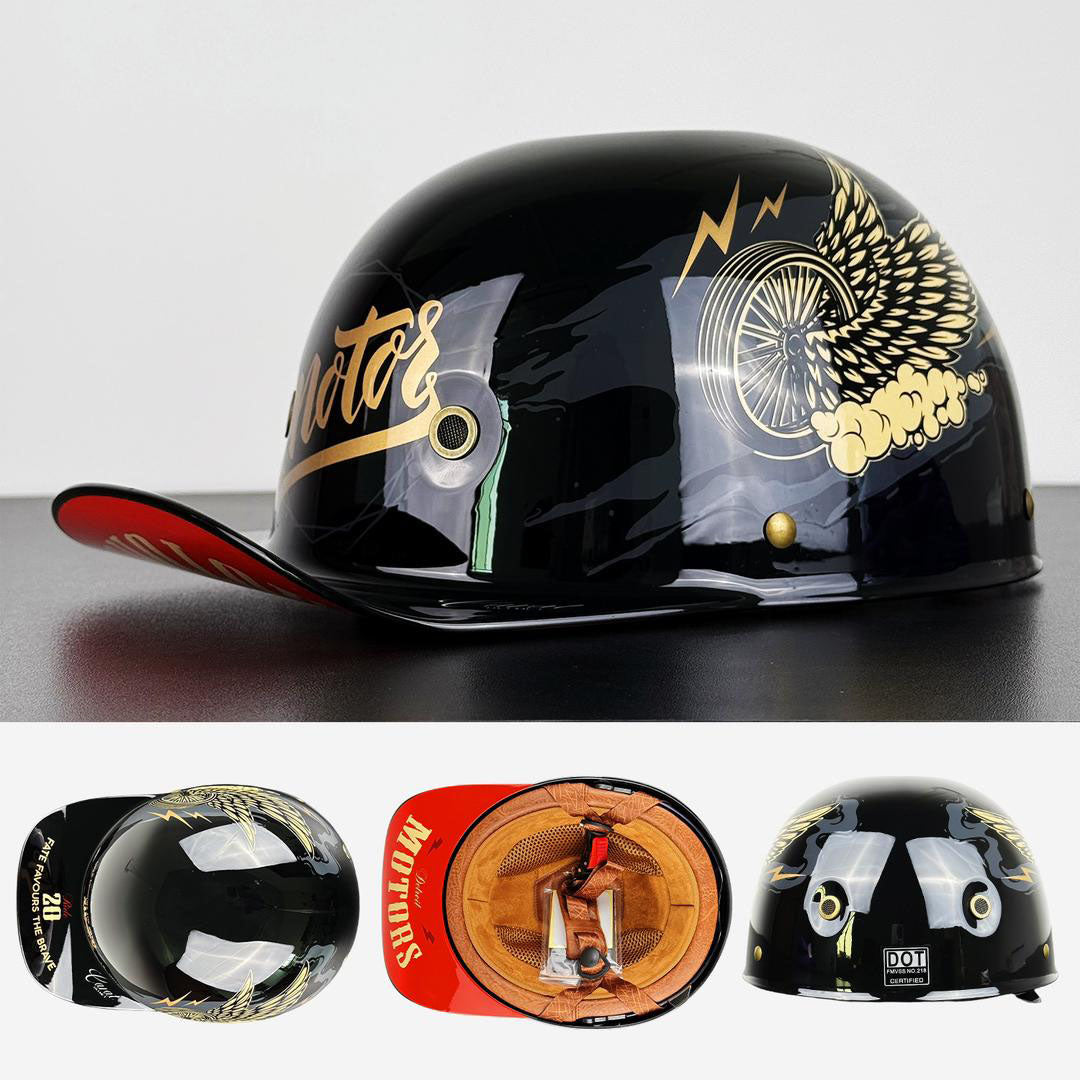 Casque de Moto Baseball Certifié - Style Élégant et Sécurité Optimale