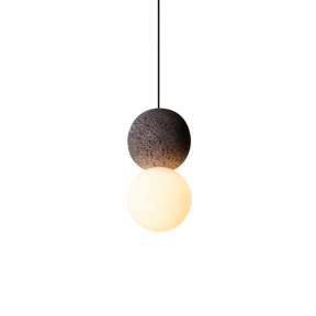 Suspension en Verre Obsidienne - Élégance Sculpturale et Ambiance Chaleureuse