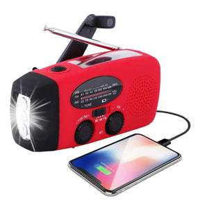Radio d'urgence Multifonctionnelle - Alertes Météo et Chargement Solaire
