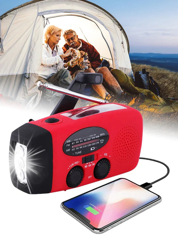 Radio d'Urgence Multifonctionnelle - Alertes Météo et Chargeur Intégré