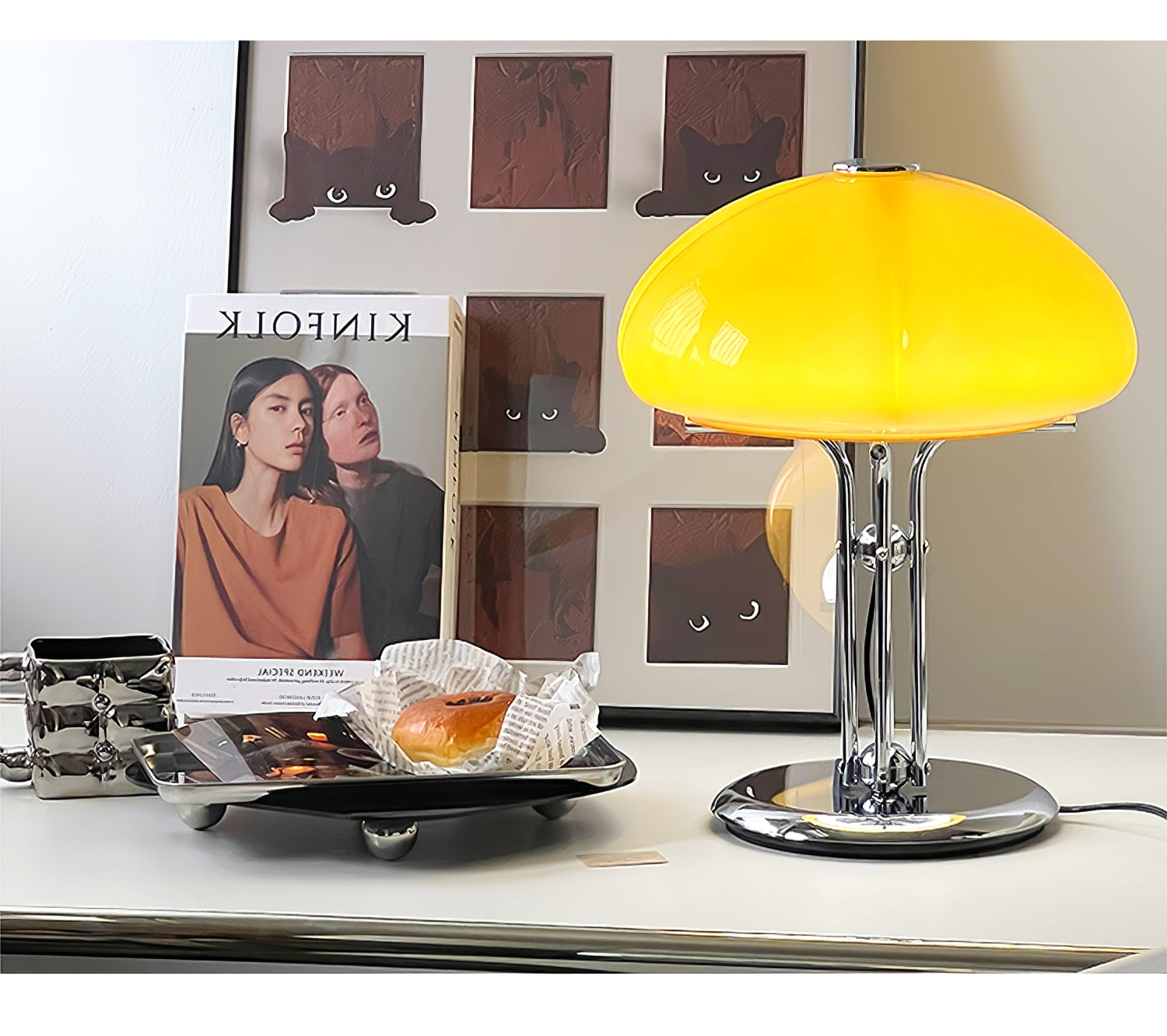 Lampe de Table Bauhaus - Éclairage Ambre et Design Élégant