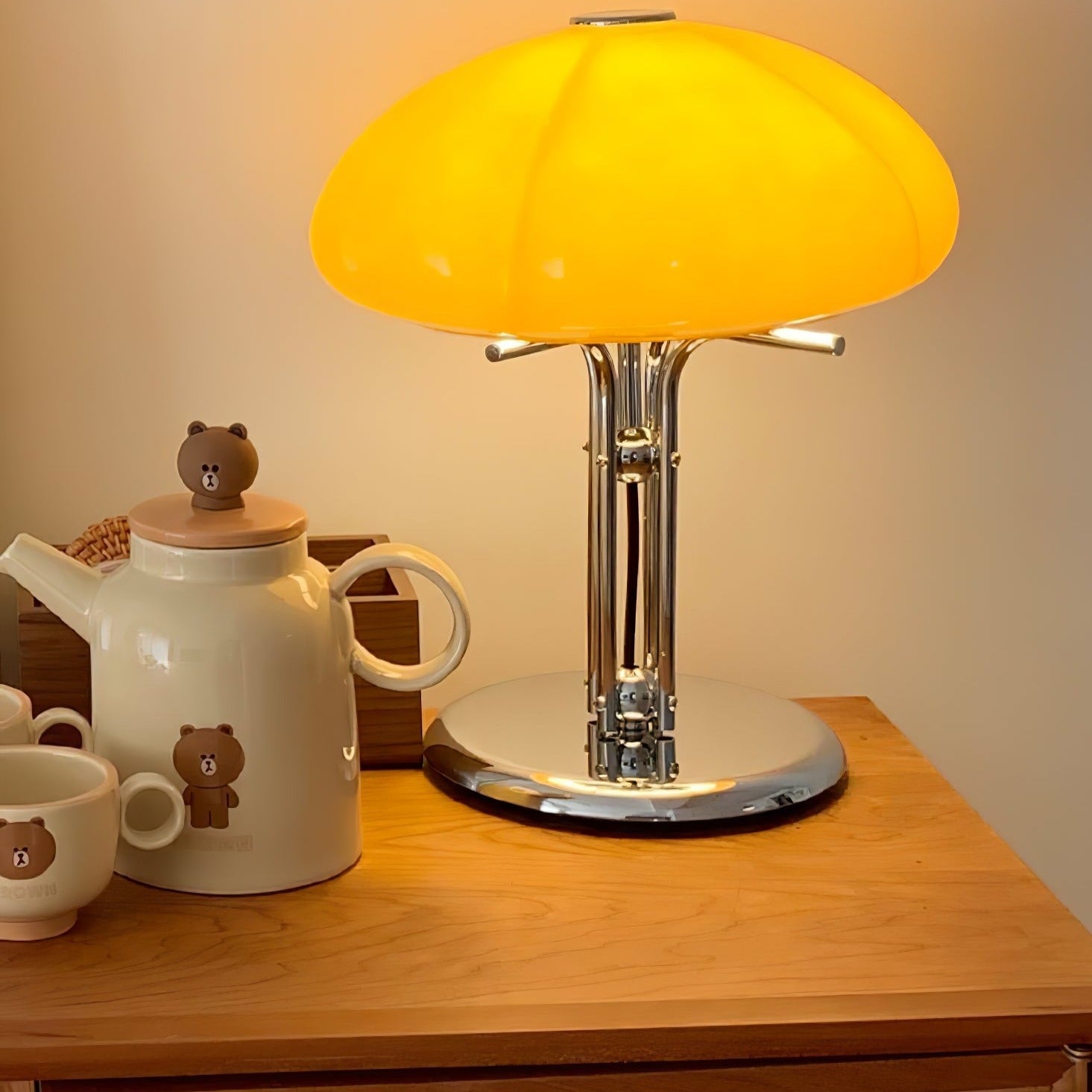 Lampe de Table Bauhaus - Éclairage Ambre et Design Élégant