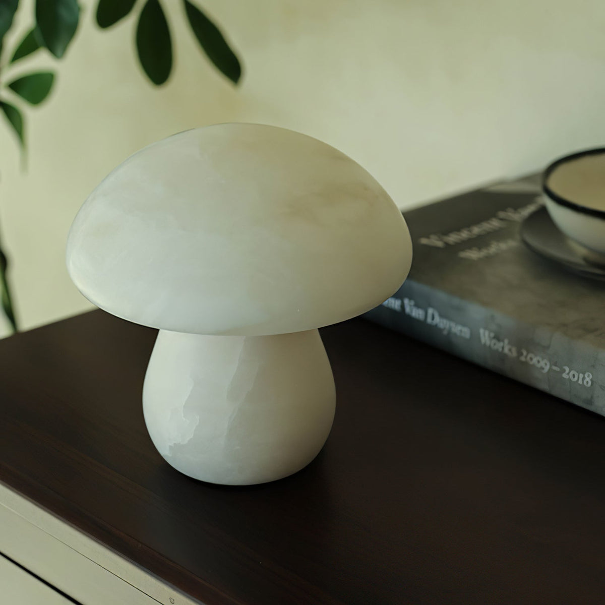 Lampe en Alabastre Champignon - Ambiance Chaleureuse et Élégante