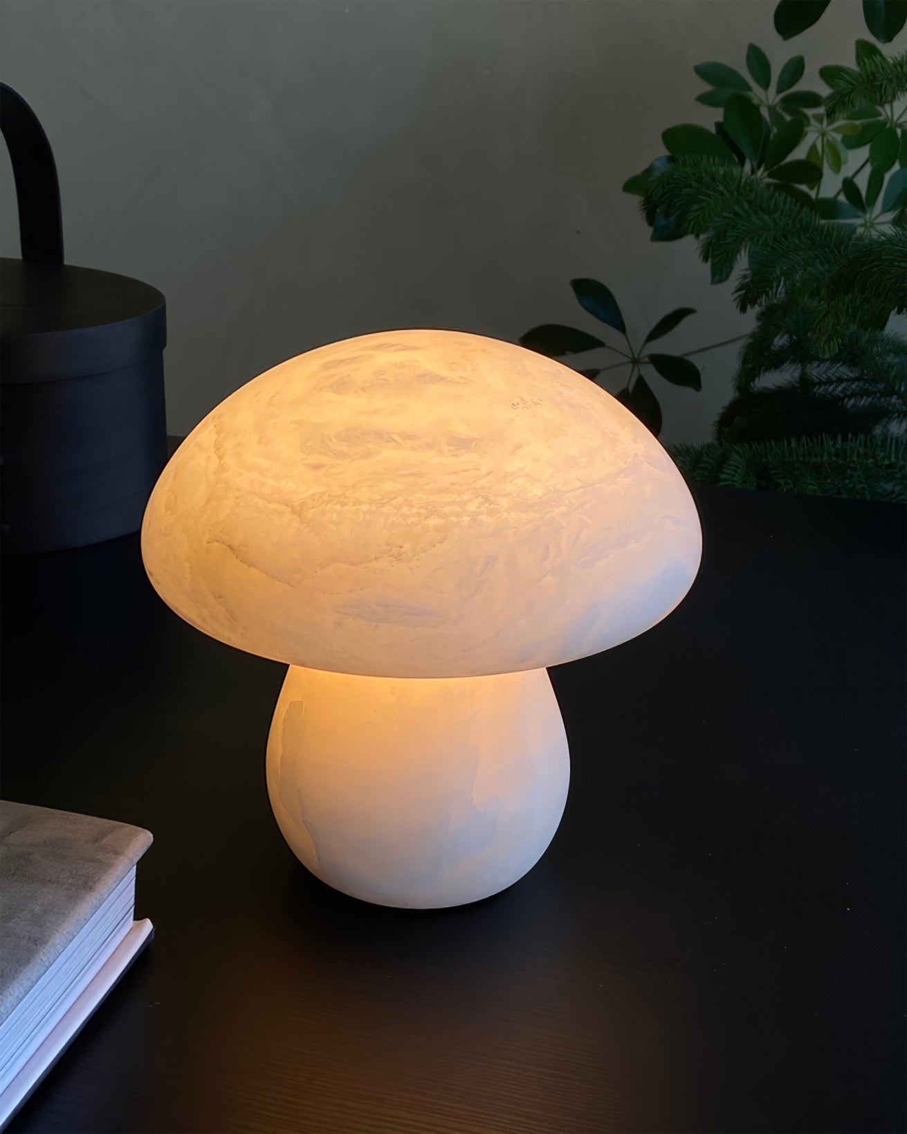 Lampe en Alabastre Champignon - Ambiance Chaleureuse et Élégante