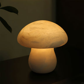 Lampe en Alabastre Champignon - Ambiance Chaleureuse et Élégante