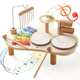 Jouets Musicaux en Bois pour Bébés - Xylophone Coloré et Instruments Éducatifs