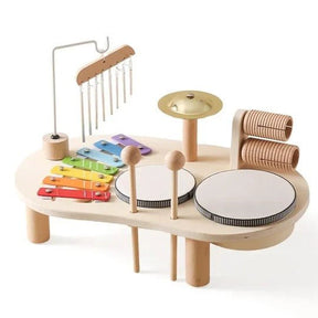 Jouets Musicaux en Bois pour Bébés - Xylophone Coloré et Instruments Éducatifs
