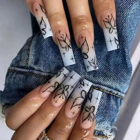 Ongles Press-On Roses Premium - Application Rapide et Élégante