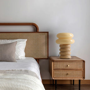 Lampe de Bureau Élégante en Bois - Design Raffiné pour Intérieurs Modernes