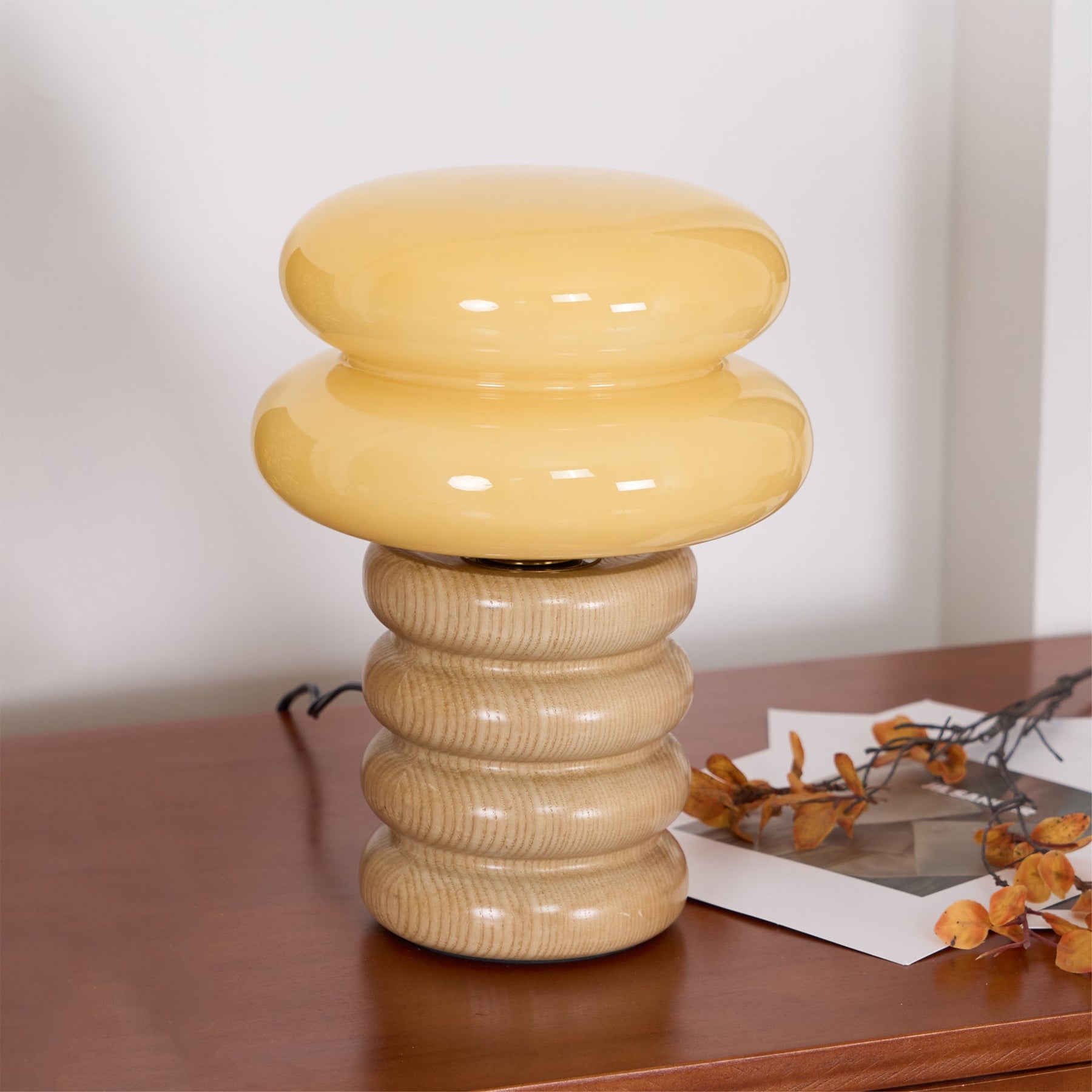 Lampe de Bureau Élégante en Bois - Design Raffiné pour Intérieurs Modernes