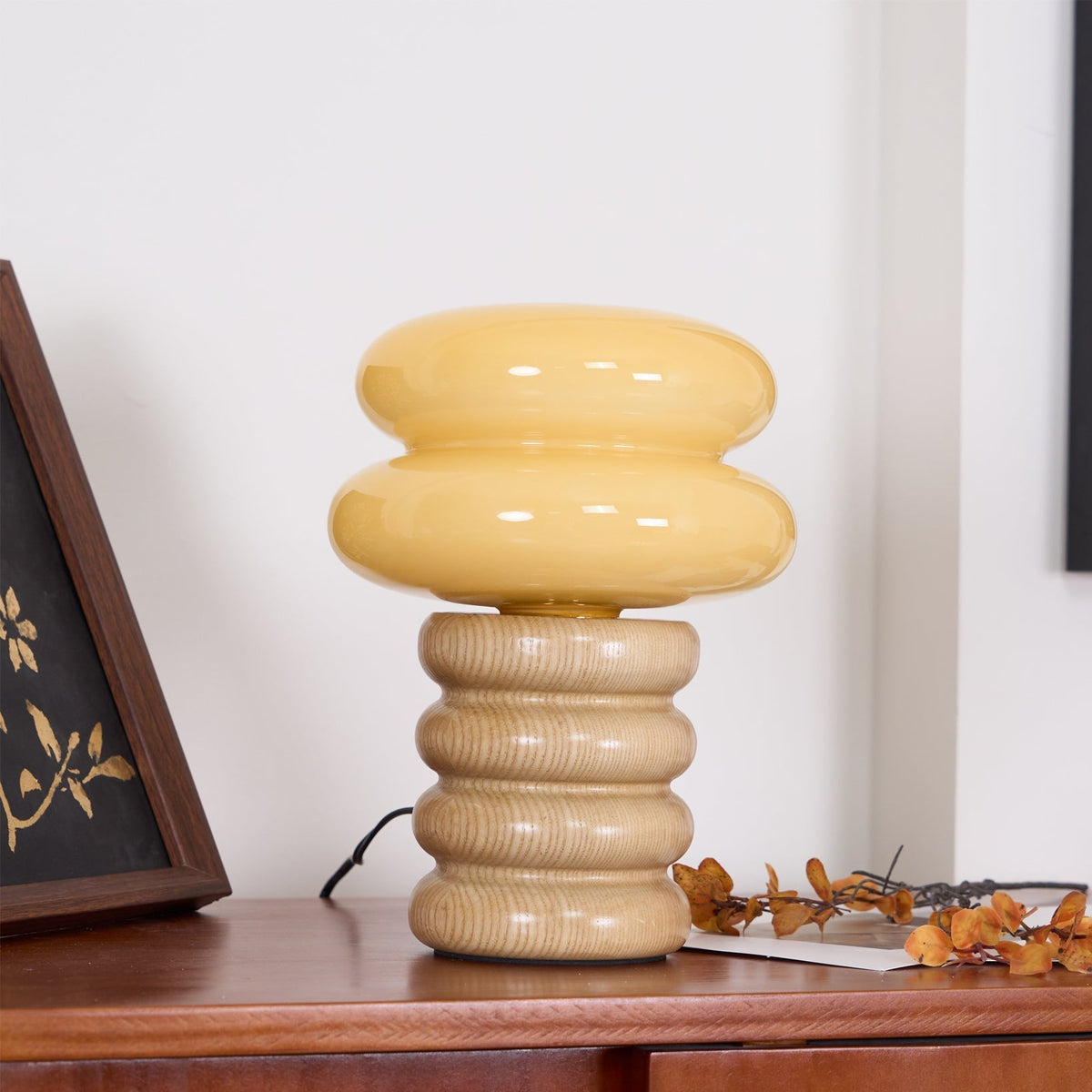 Lampe de Bureau Élégante en Bois - Design Raffiné pour Intérieurs Modernes
