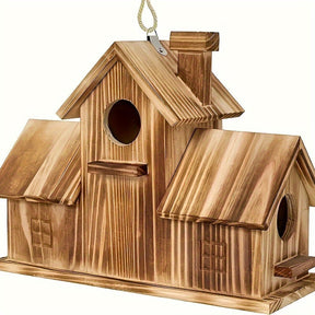 Mangeoire à Oiseaux en Bois Rustique - Attire Divers Oiseaux avec Style