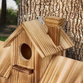 Mangeoire à Oiseaux en Bois Rustique - Attire Divers Oiseaux avec Style