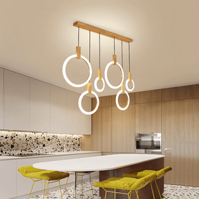 Lustre en Bois Moderne - Éclairage Personnalisable et Écologique