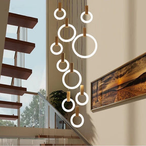 Lustre en Bois Moderne - Éclairage Personnalisable et Écologique
