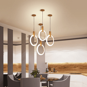 Lustre en Bois Moderne - Éclairage Personnalisable et Écologique