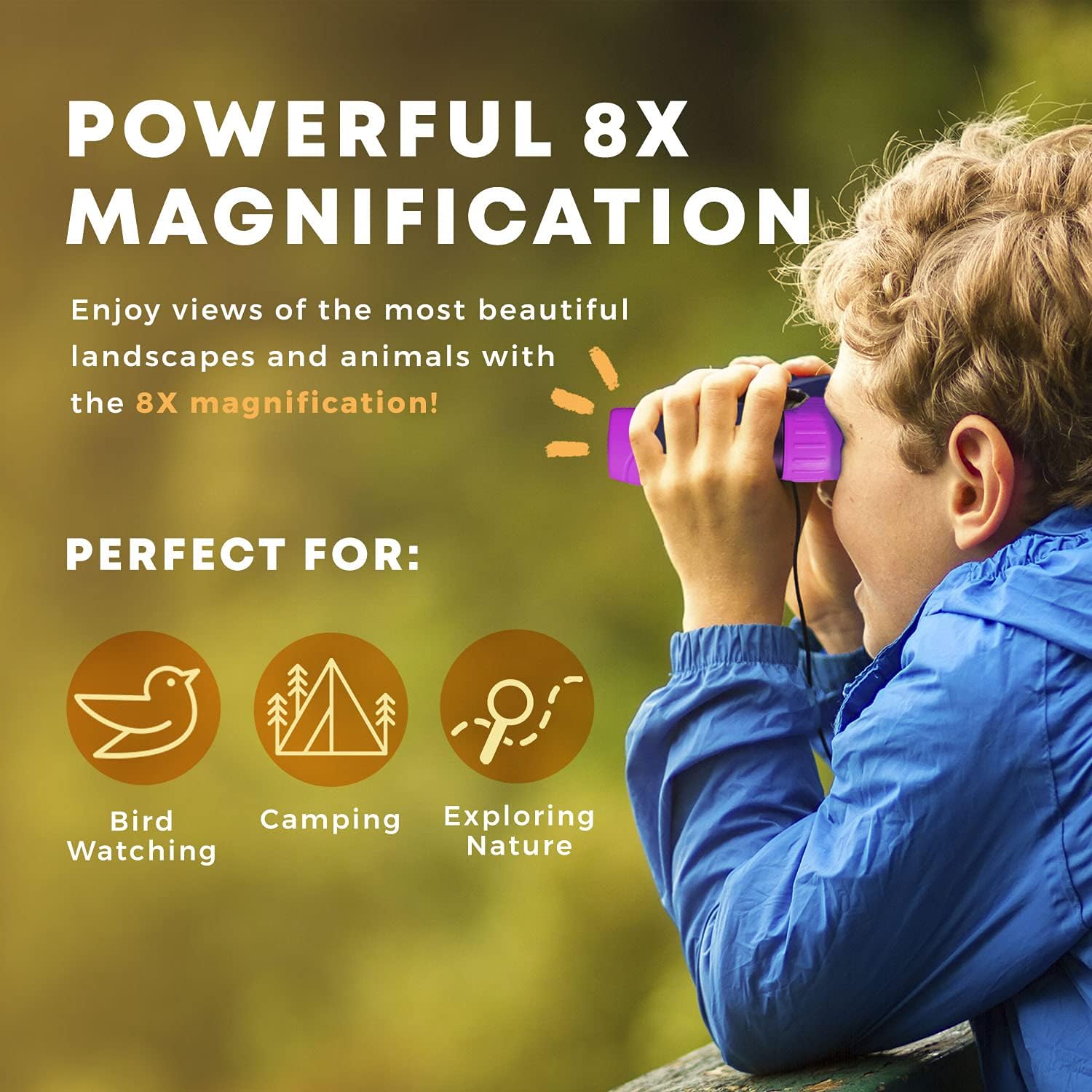 Jumelles pour Enfants Compactes - Observation Claire et Aventures en Plein Air
